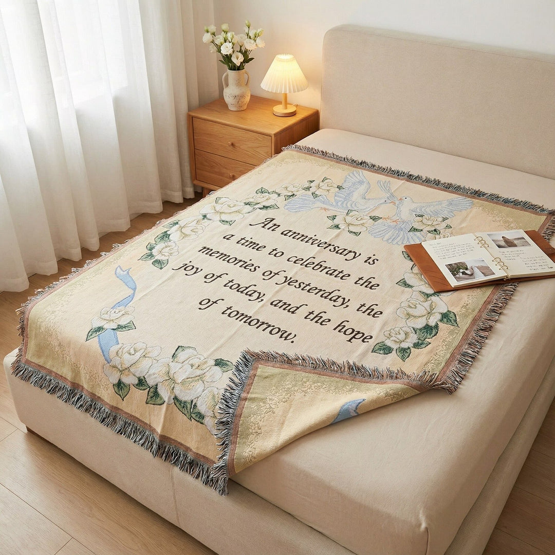 Artistic Floral Tapestry Blanket