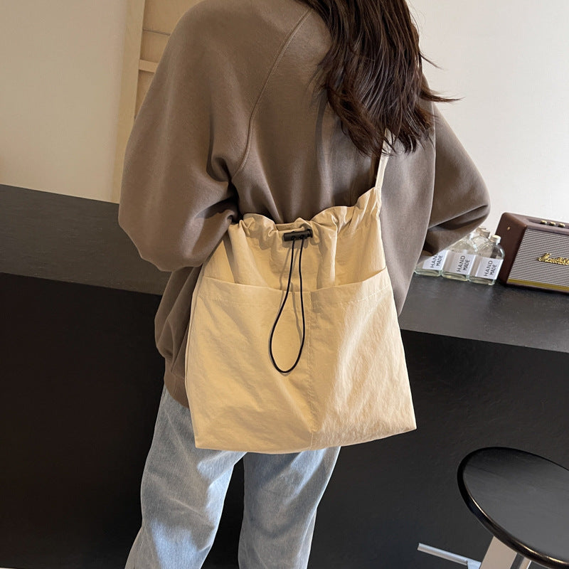 Trendy Drawstring Shoulder Bag Bowlift