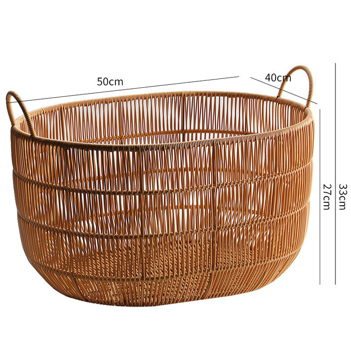 Large Handwoven Storage Basket Bowlift