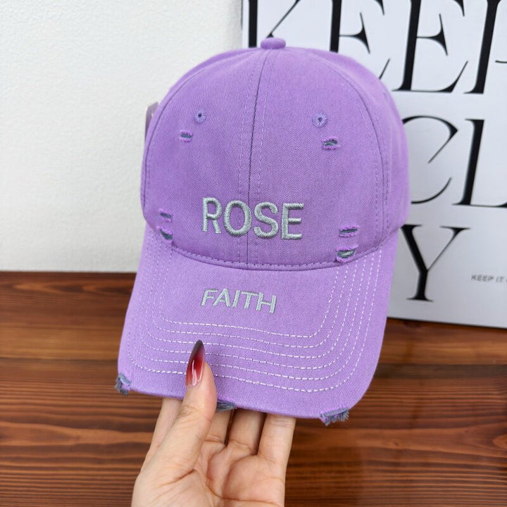 Women's Distressed Graphic Adjustable Cap Bowlift