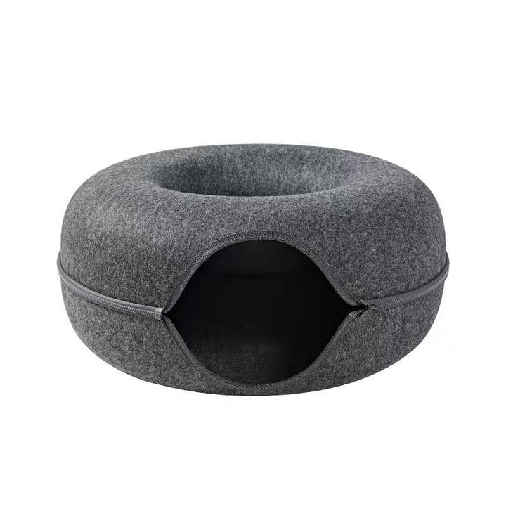 2-in-1 Donut Cat Bed Bowlift