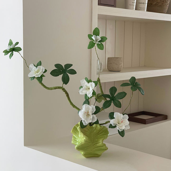 Artificial Azalea Flower Arrangement Vase