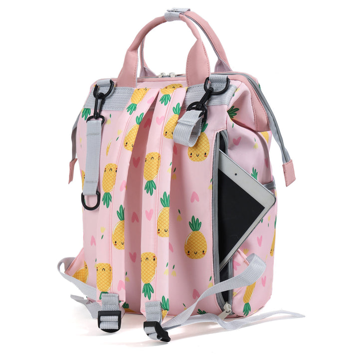 Playful Pineapple Print Diaper Backpack Bowlift