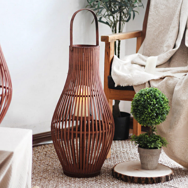 Elegant Rattan Lantern Bowlift