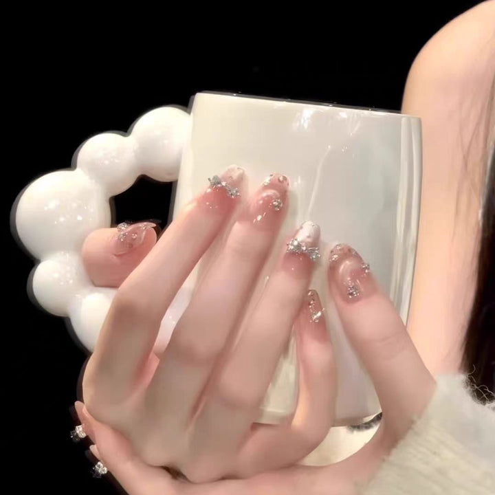 Glossy Square Tip Press-On Nail Set Bowlift