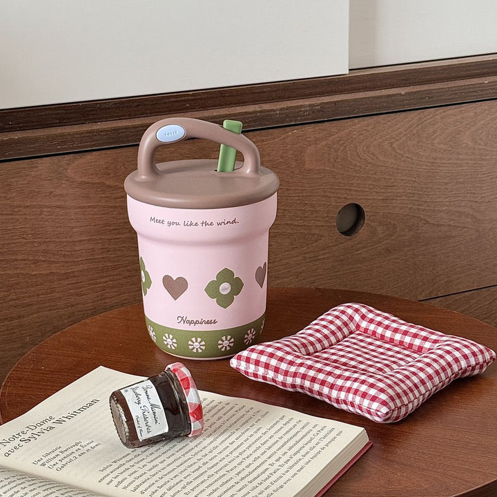 Ladies cheerful thermos with practical handle Bowlift