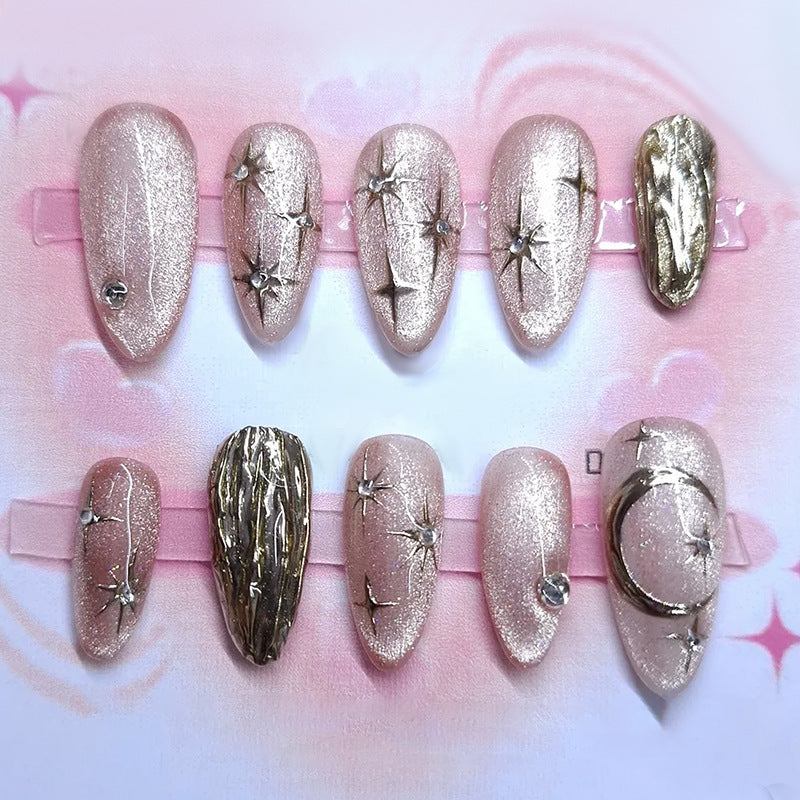 Decorative Cosmic Press-On Nail Set Bowlift