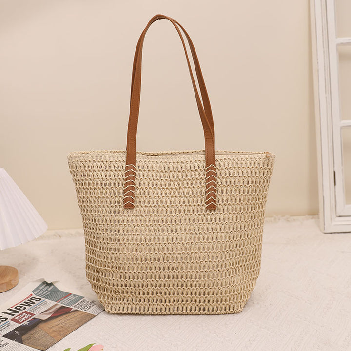 Elegant Bast bag with High-Quality Leather Handles Bowlift