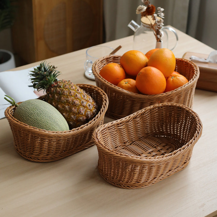 Unisex Elegant oval storage basket made of natural materials Bowlift
