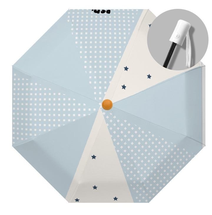 Women's folding umbrella with unique star pattern and practical carrying bag Bowlift
