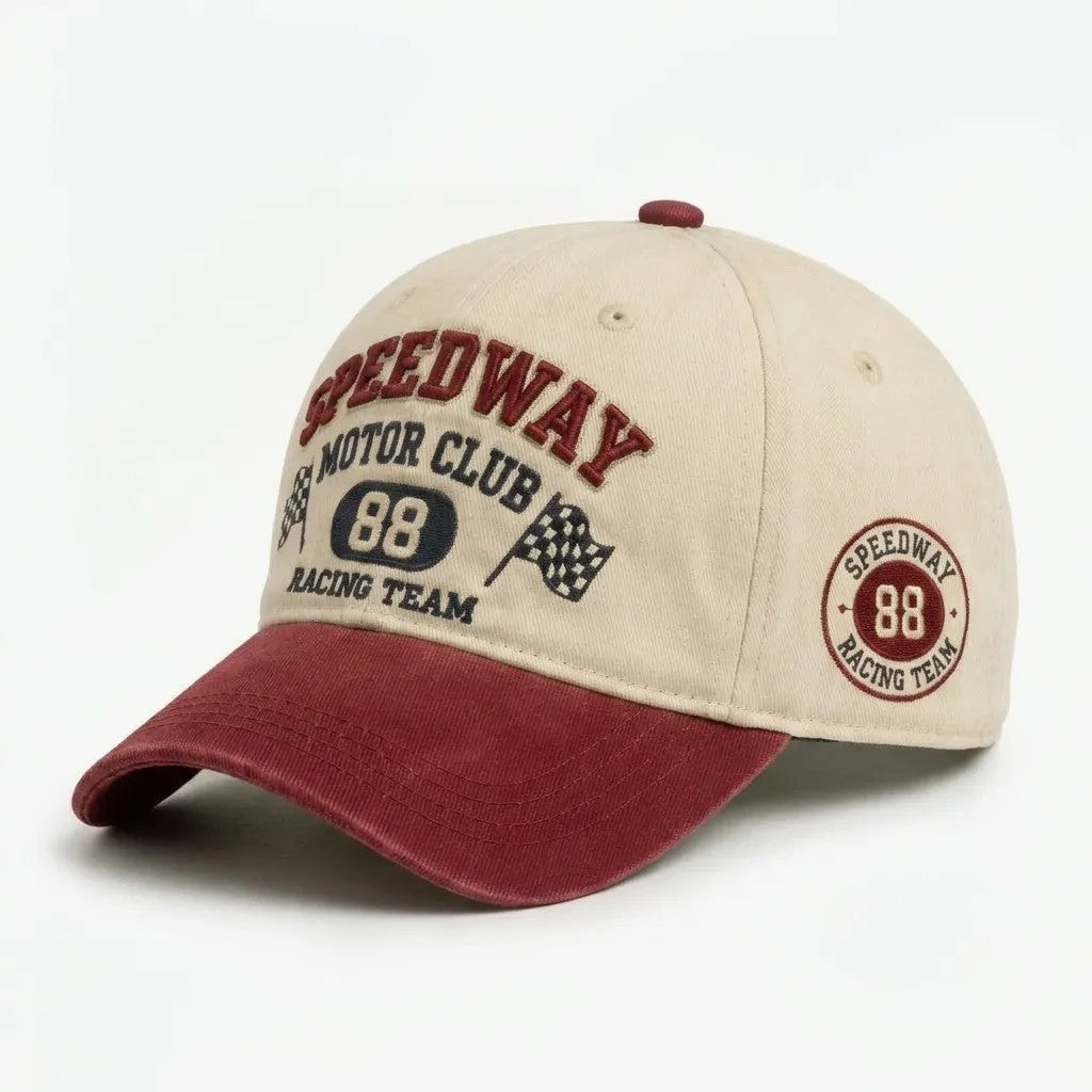 Women's sporty cap with racing motif Bowlift