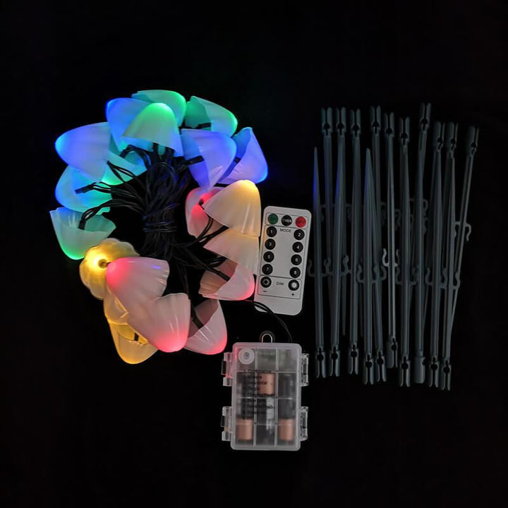 BowLift | Outdoor Solar LED Mushroom Lights Patio String Lights