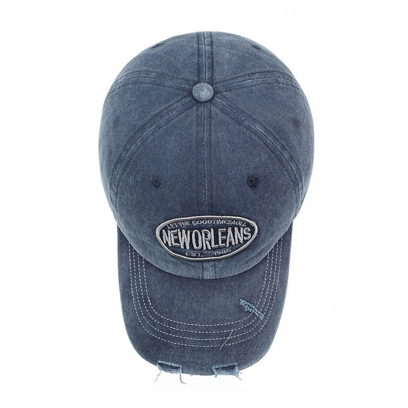 Women's Distressed Cotton Baseball Cap Bowlift 1784083760