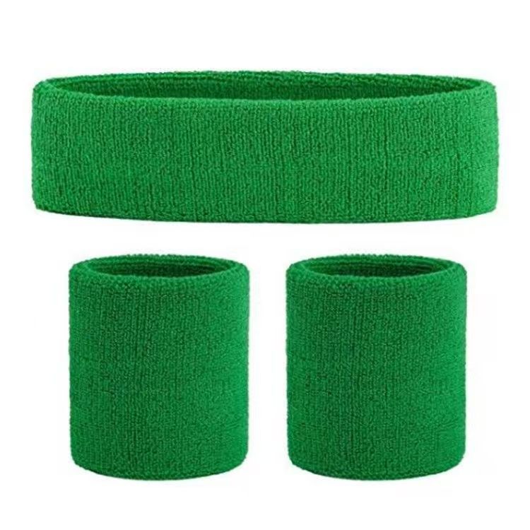 Sports Terry Sweatband Set for Head and Wrists Bowlift