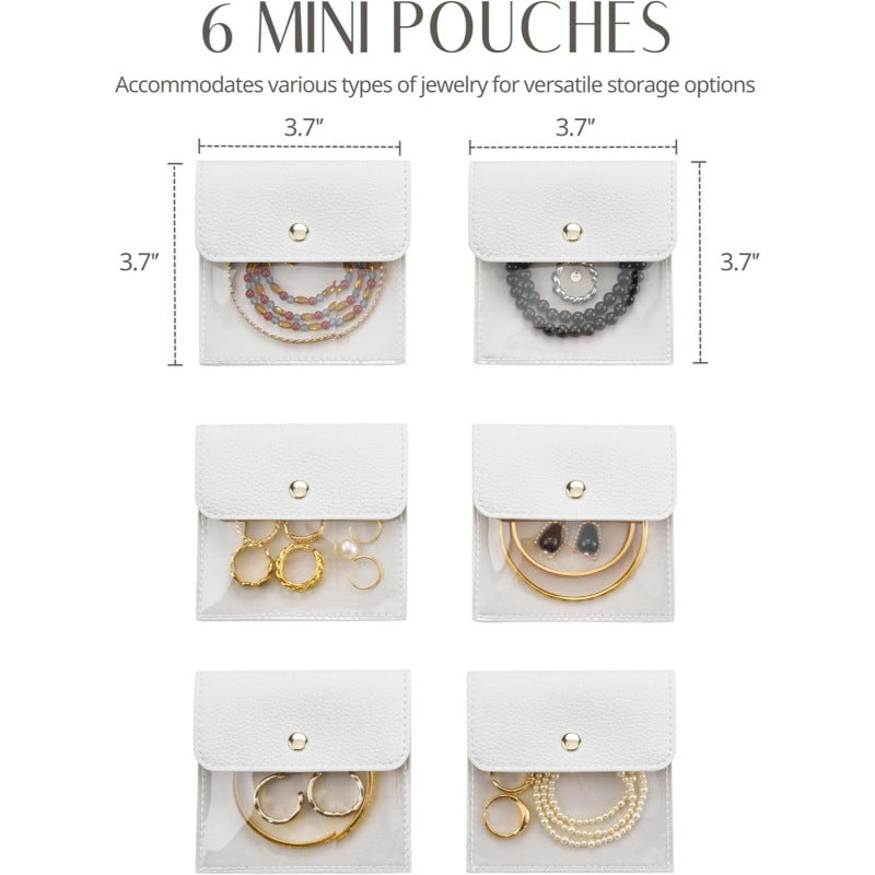 Jewelry storage bag made of high-quality material with transparent compartments Bowlift
