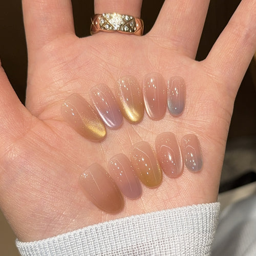 Acrylic Nail Set with Gradient Bowlift