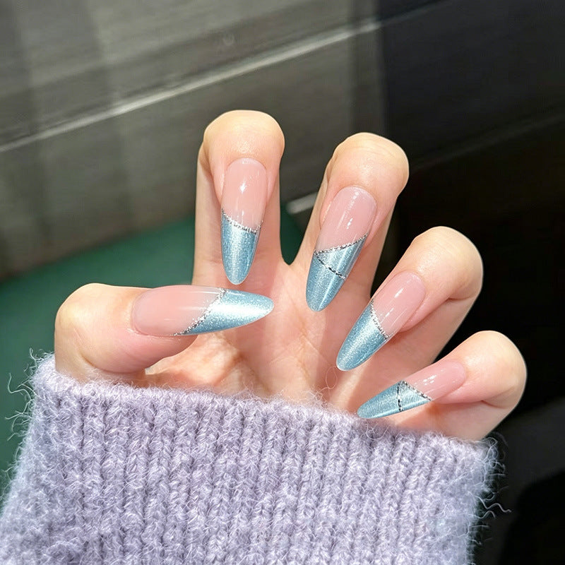 Elegant Glittery Acrylic Nail Extensions Bowlift