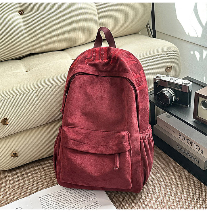 Casual Suede School Backpack Bowlift