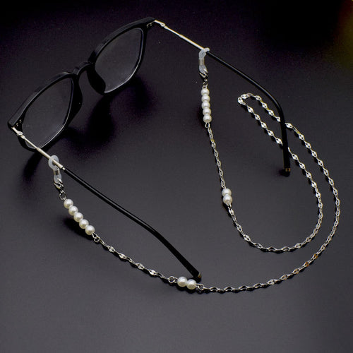 Decorative Pearl-Linked Eyewear Chain Bowlift