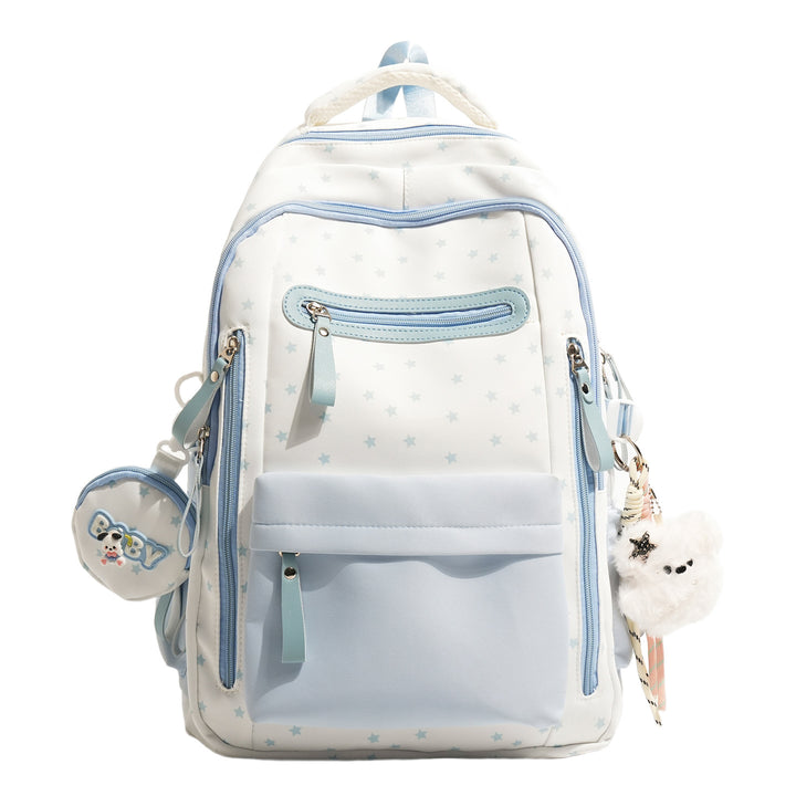 Backpack with Charming Star Applications and Practical Compartments Bowlift