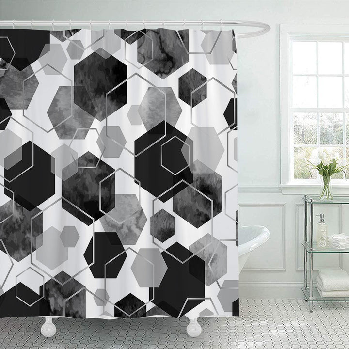 Geometric Motif Shower Curtain Bowlift