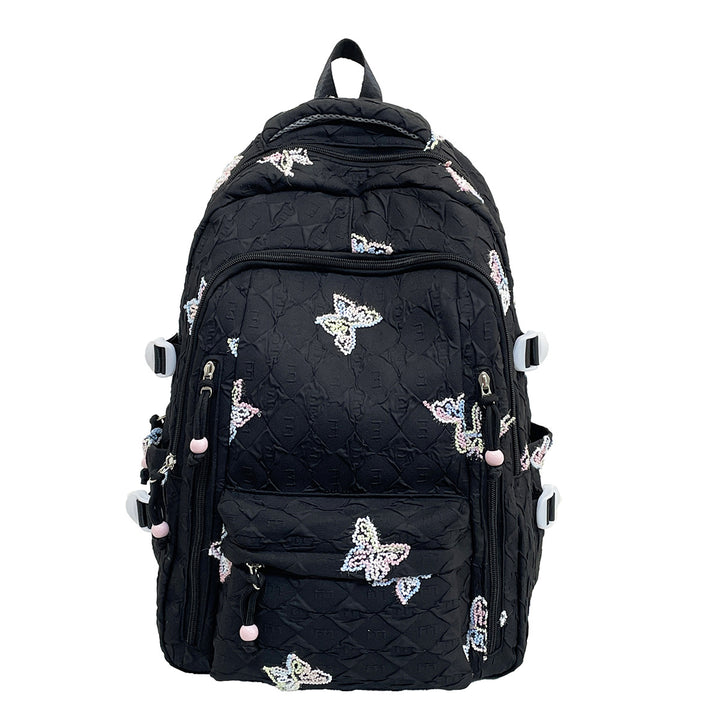 Butterfly Embellished Multi-Compartment Backpack