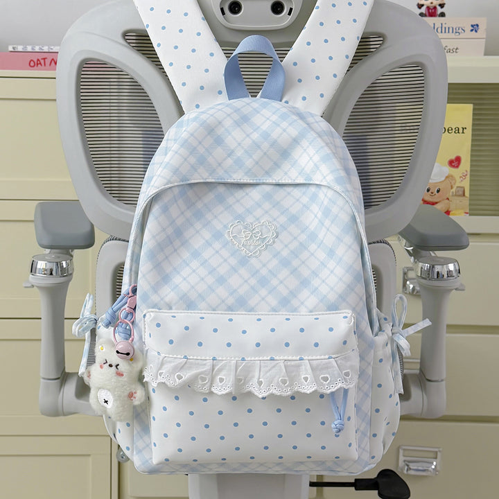 Playful Bunny-Ear Design Backpack Bowlift