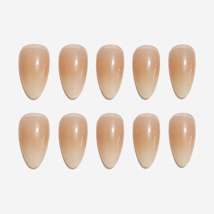 Artificial nails with pointed ombre design Bowlift