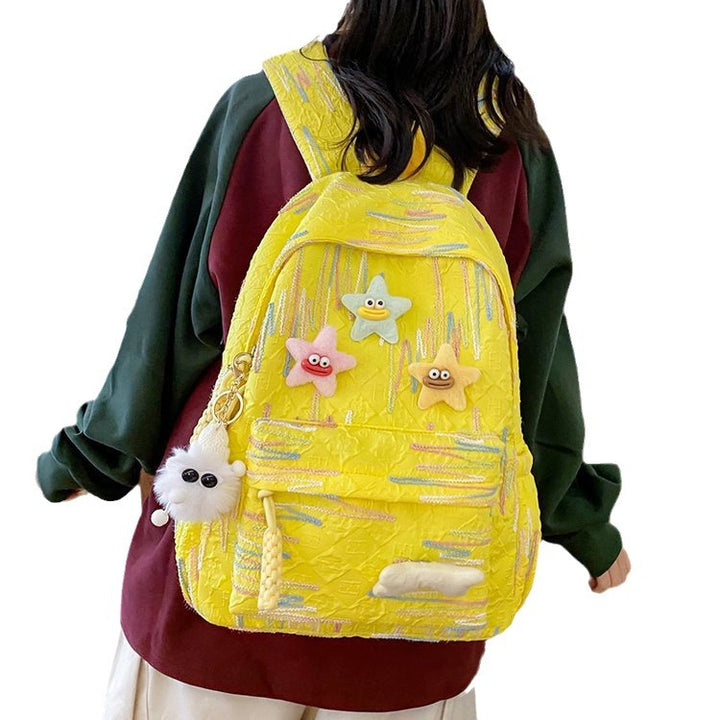 Backpack Made of High-Quality, Colorful Material with Playful Applications Bowlift