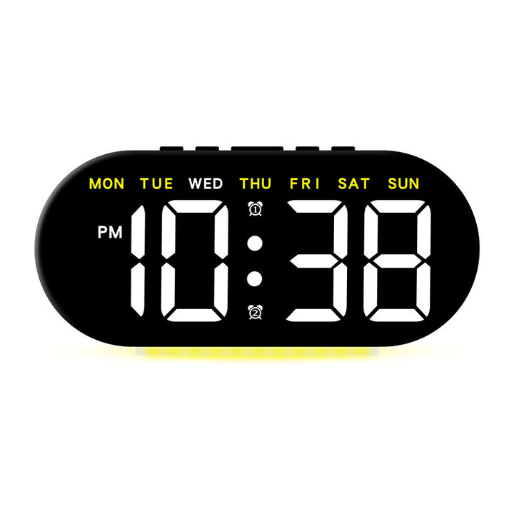 Digital LED Alarm Clock with Multifunctional Date Display Bowlift