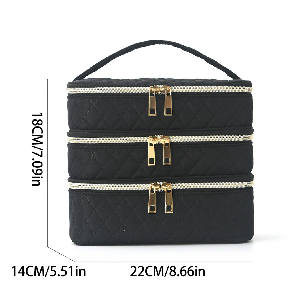 Cosmetic organizer bag with multiple compartments Bowlift
