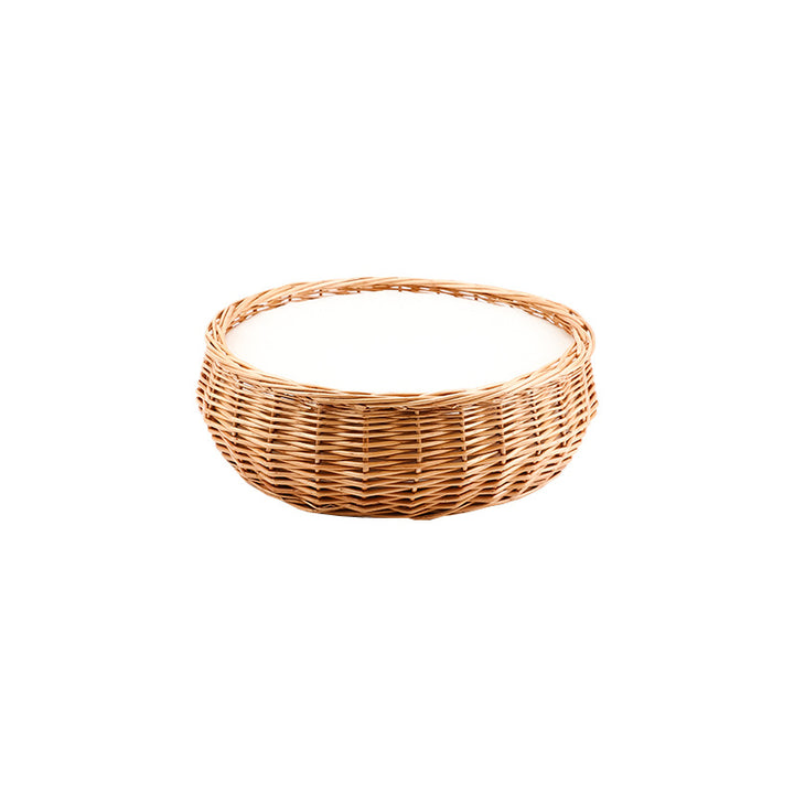 Handcrafted Round Wicker Storage Basket Bowlift