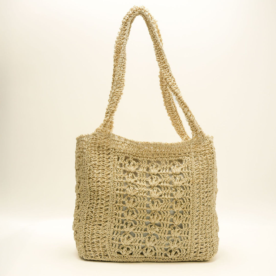 Boho Style Handbag Made of Braided Natural Material Bowlift