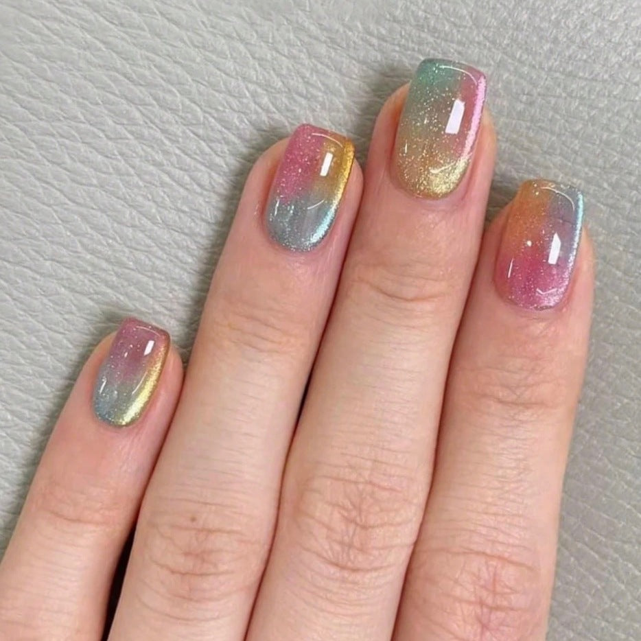 Acrylic nail set with gradient and high-gloss finish Bowlift