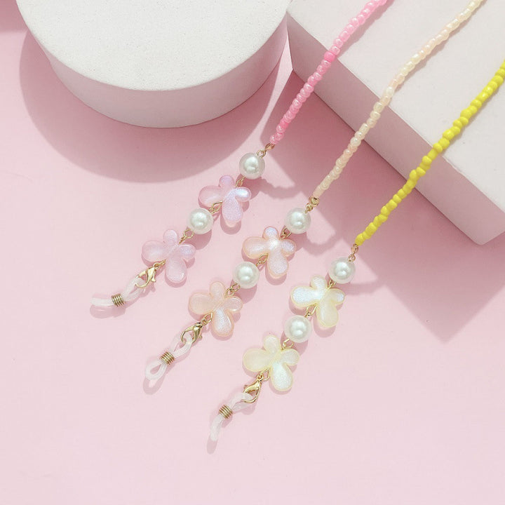 Floral Beaded Eyewear Chain Bowlift