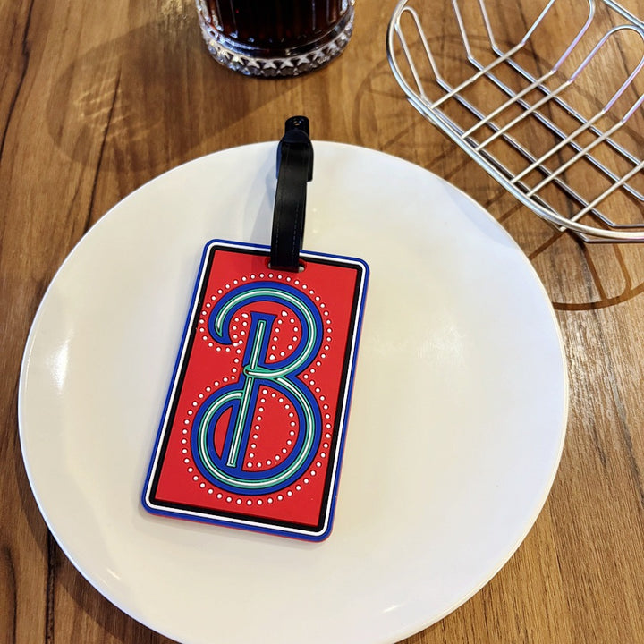 Personalized Striped Luggage Tag Bowlift
