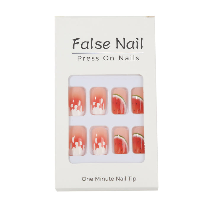 Artificial nails in stylish watermelon design Bowlift