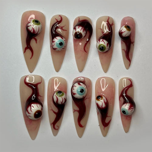Nail art set with creative eye design Bowlift