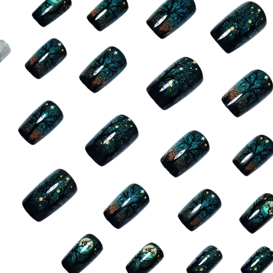 Artistic Night Sky Nail Art Bowlift