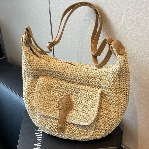 Bucket bag made of fine natural fabric Bowlift
