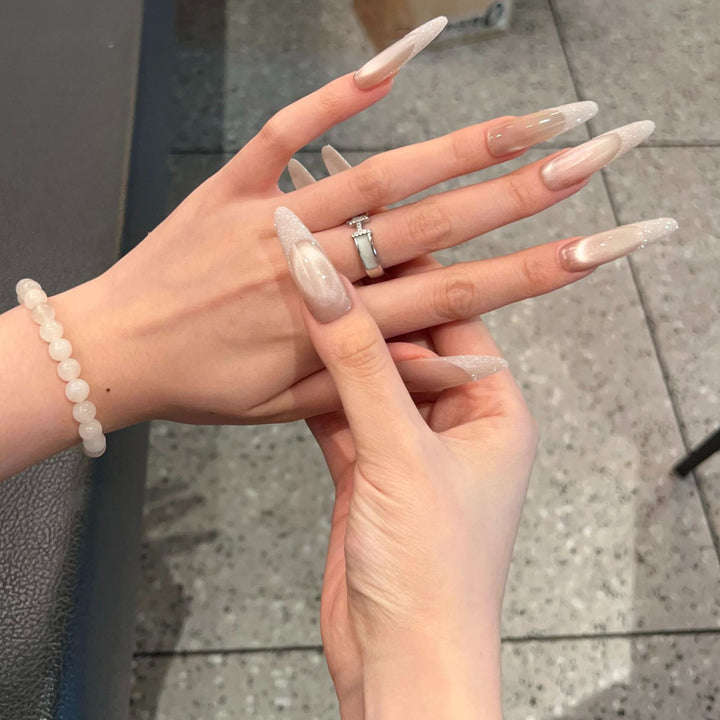 Glossy Press-On Nails Set Bowlift