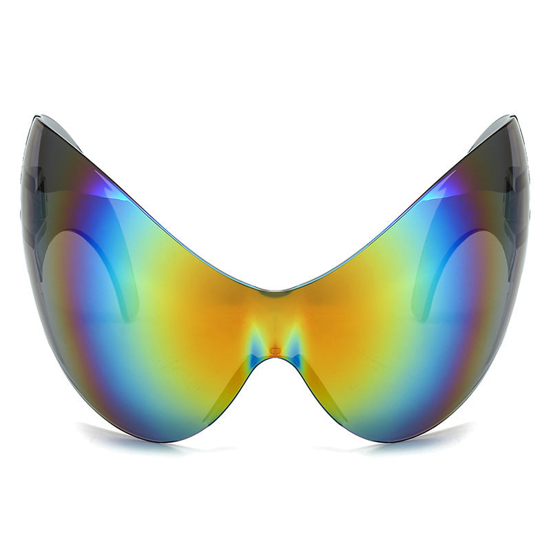 Oversized Futuristic Shield Sunglasses Bowlift