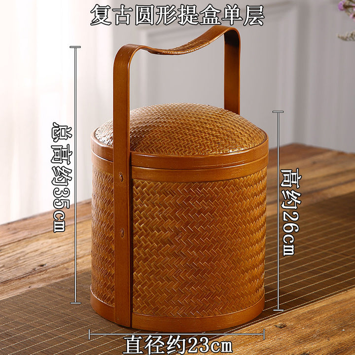 Women Vintage Storage Basket Bowlift