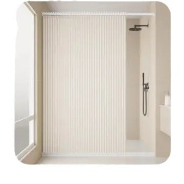 Textured Privacy Shower Curtain Bowlift