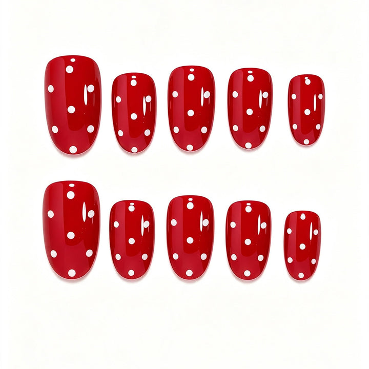 Playful Polka Dot Press-On Nail Art Design Bowlift