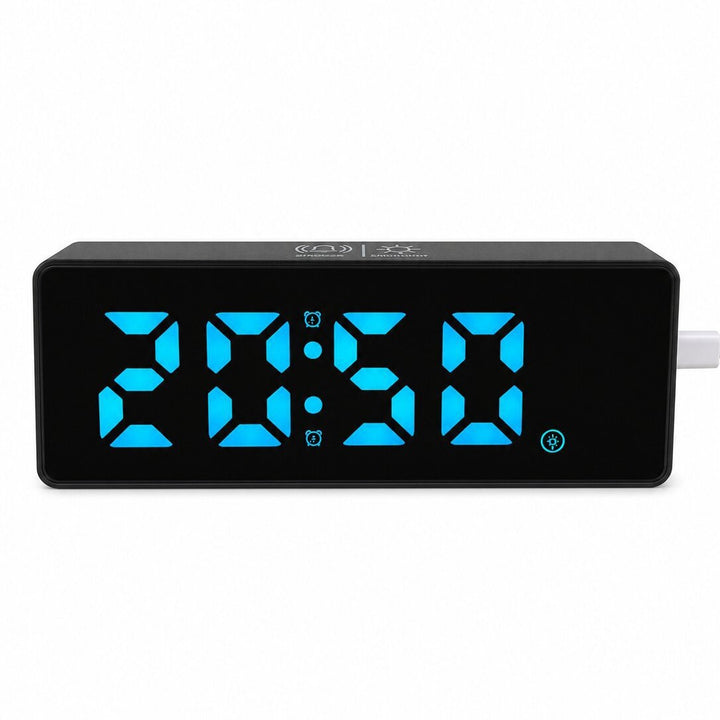 Digital Night Light Alarm Clock with Large LED Display Bowlift
