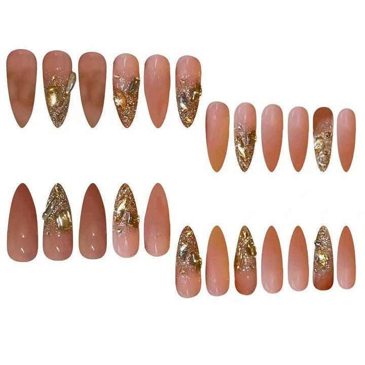 Luxury Glittering Nail Extensions Bowlift