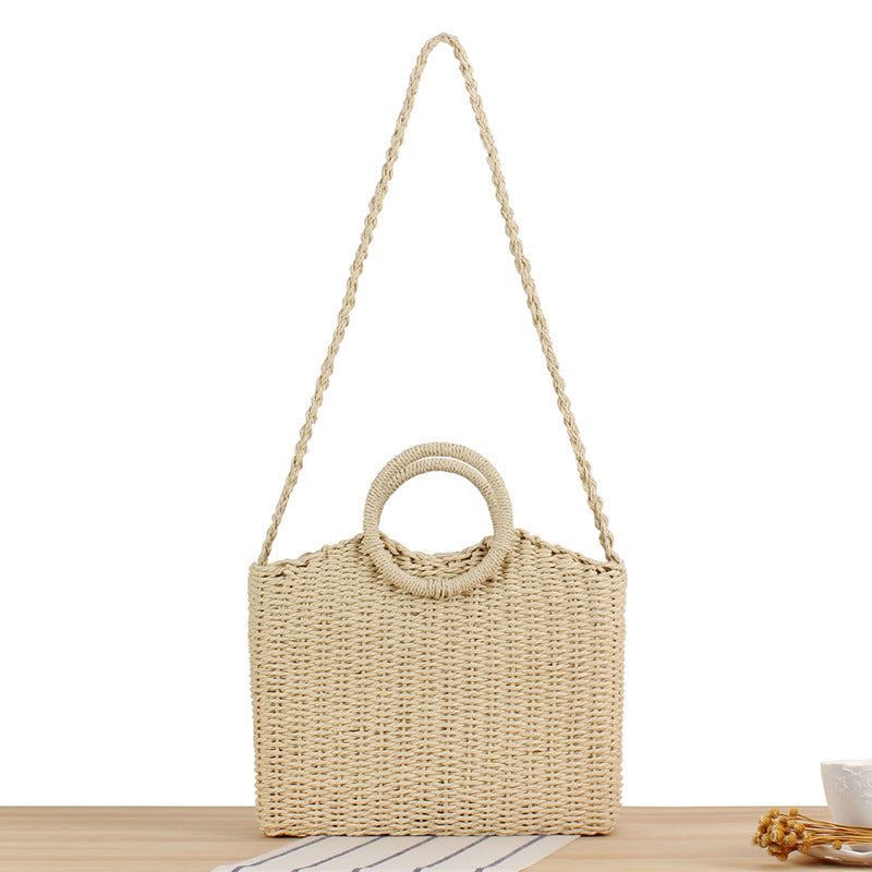 Braided beach bag with round handles Bowlift
