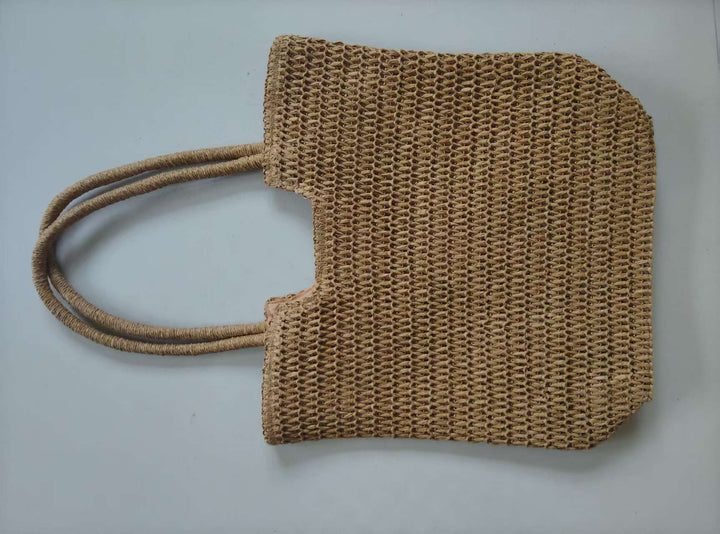 Woven Natural Material Crossbody Bag Bowlift