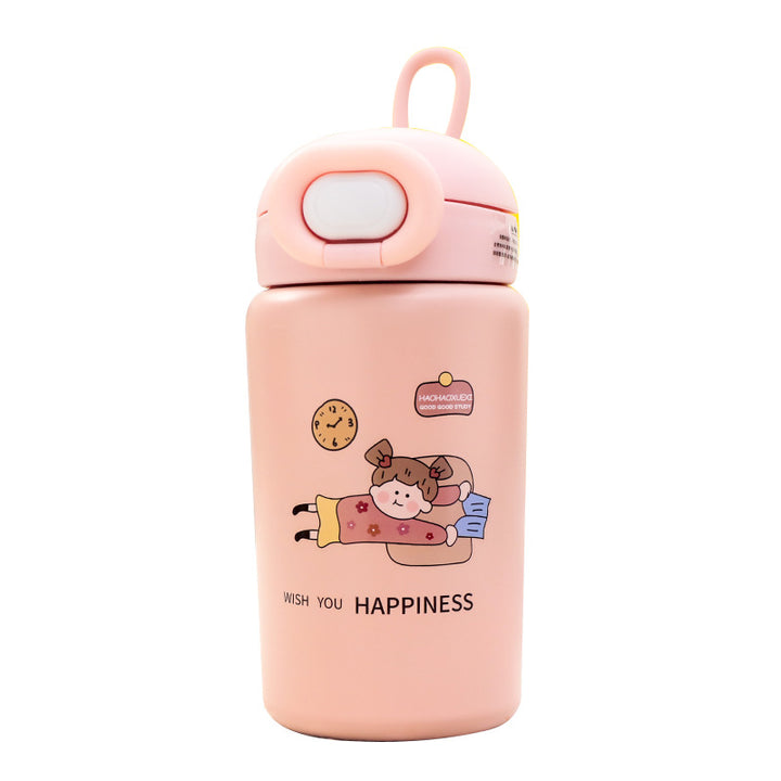 Women's insulated drinking bottle with practical screw cap and cute design Bowlift